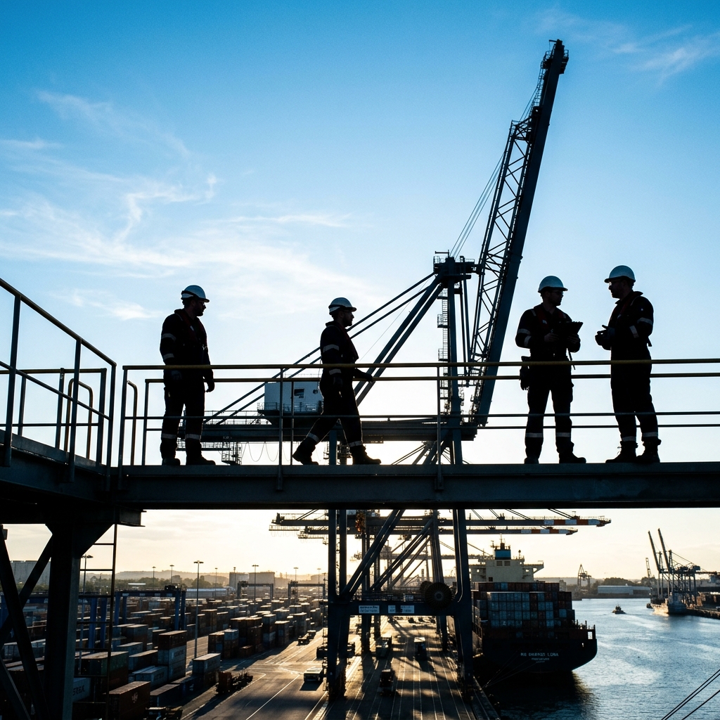 Marine Workers Silhouette